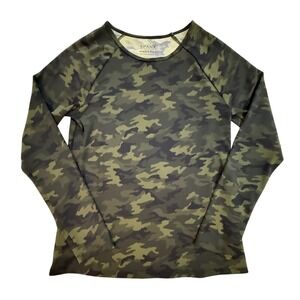 Spanx Swim Shirt Green Camo Long Sleeve UPF50+ Womens Size Medium (142)